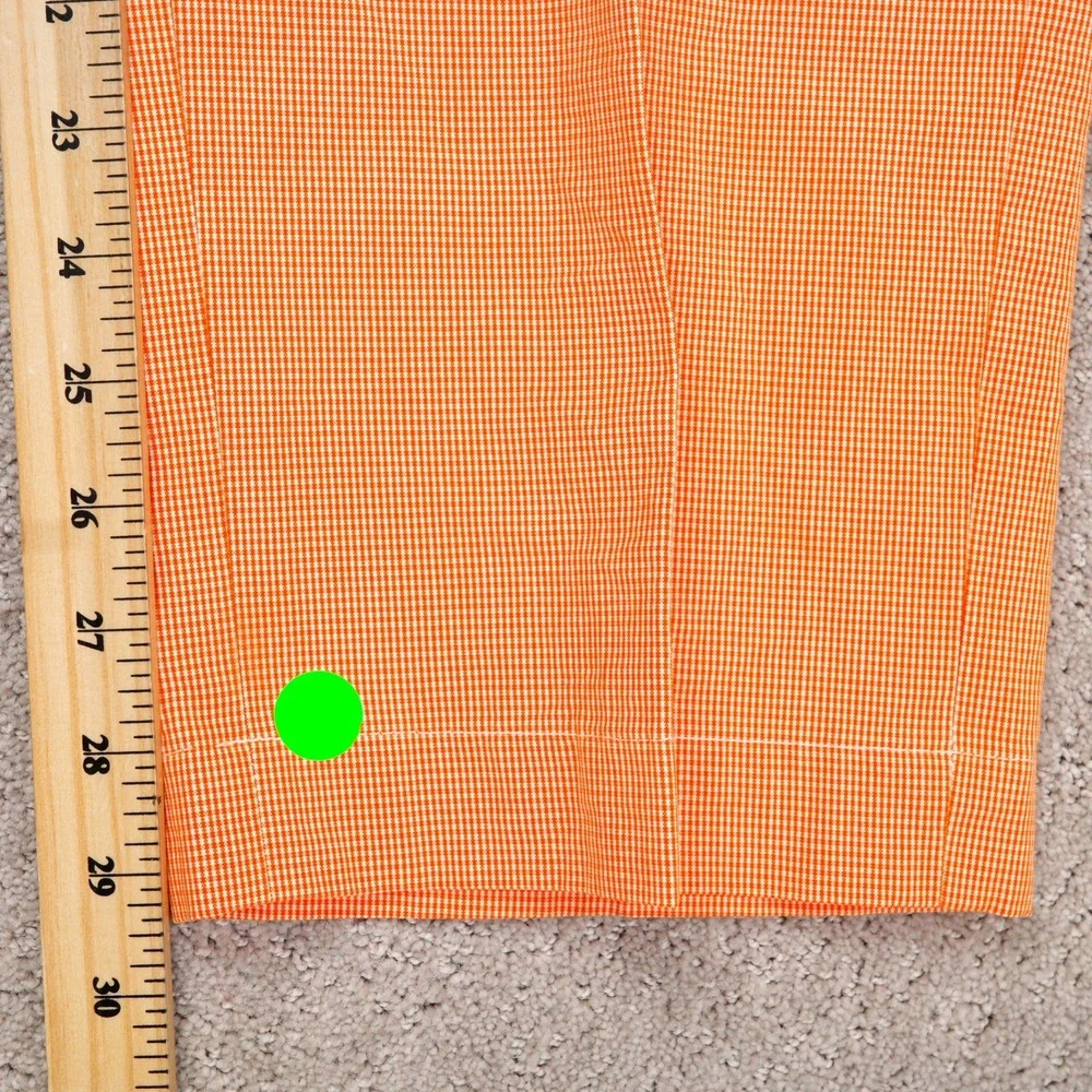 Brooks Brothers Hudson Pants‎ Men W34 L30 Orange Chinos Gingham Check Dress VTG